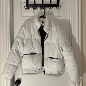 White puffer jacket